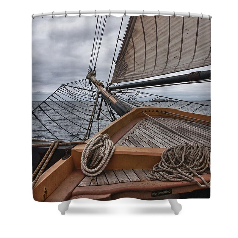 Salem Shower Curtain featuring the photograph Heading out by Jeff Folger