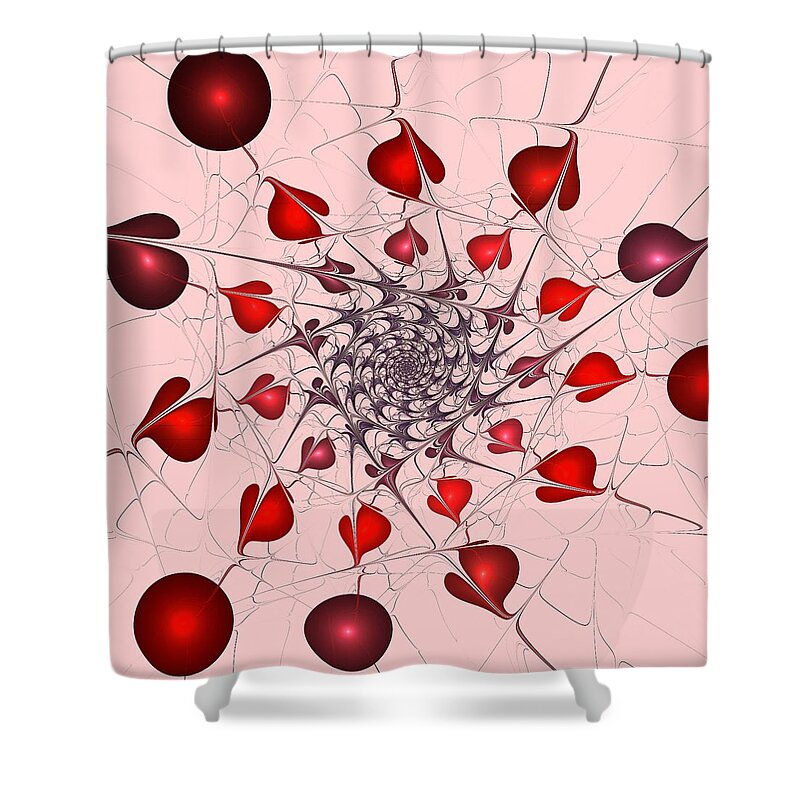 Malakhova Shower Curtain featuring the digital art Heart Catcher by Anastasiya Malakhova