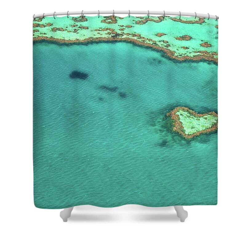 Scenics Shower Curtain featuring the photograph Heart Reef by Kokkai Ng