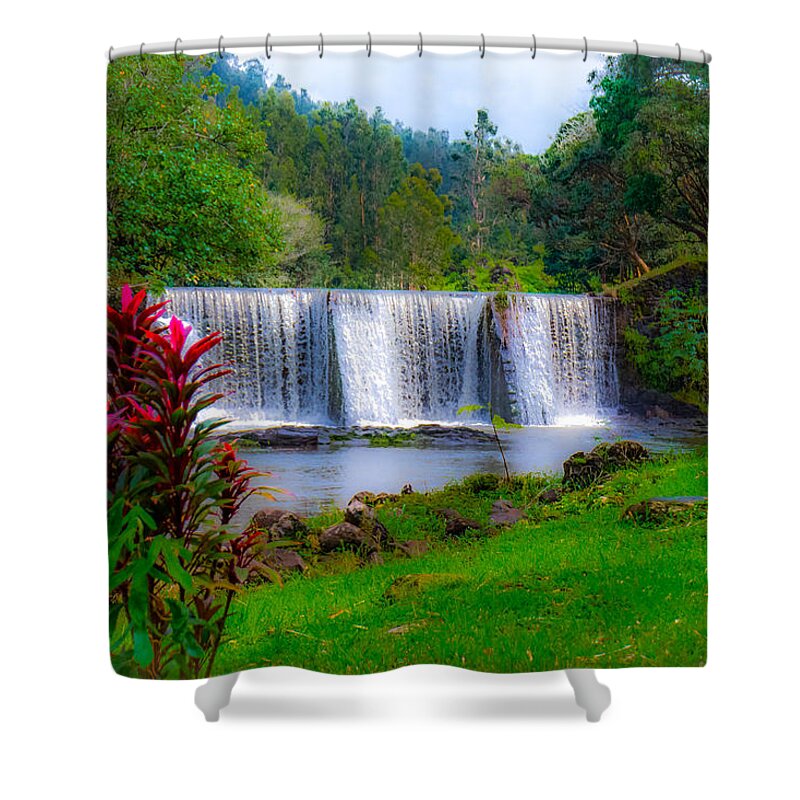 Waterfalls Shower Curtain featuring the photograph Heaven In The Woods by Tex Wantsmore
