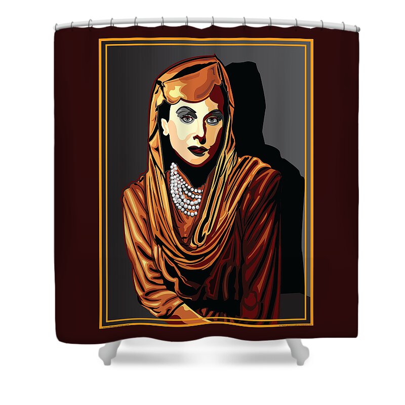  Hedy Lamarr Shower Curtain featuring the digital art Hedy Lamarr Hollywood The Golden Age by Larry Butterworth