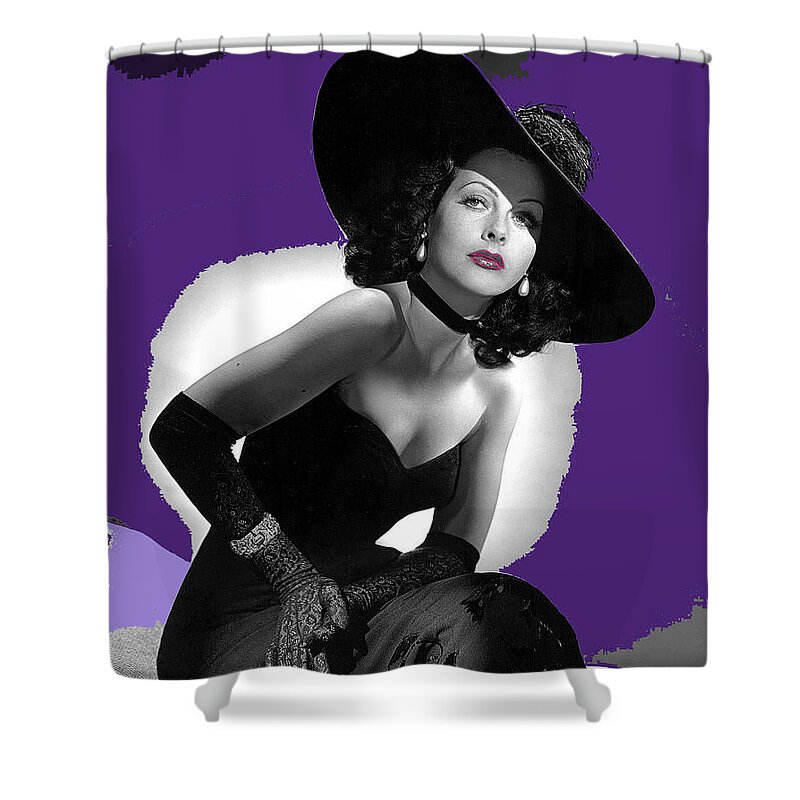 Hedy Lamarr Publicity Portrait Unknown Date-2014 Shower Curtain featuring the photograph Hedy Lamarr publicity portrait unknown date-2014 by David Lee Guss