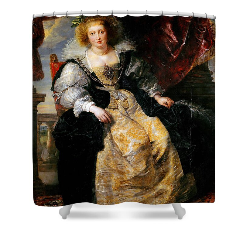 Peter Paul Rubens Shower Curtain featuring the painting Helena Fourment by Peter Paul Rubens