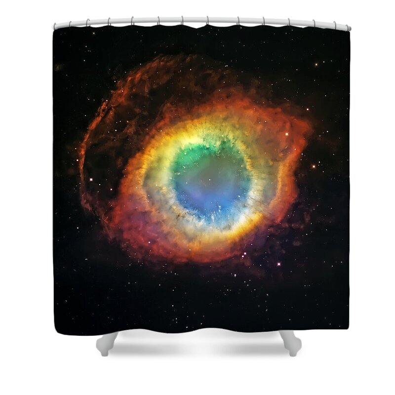 Universe Shower Curtain featuring the photograph Helix Nebula 2 by Jennifer Rondinelli Reilly - Fine Art Photography