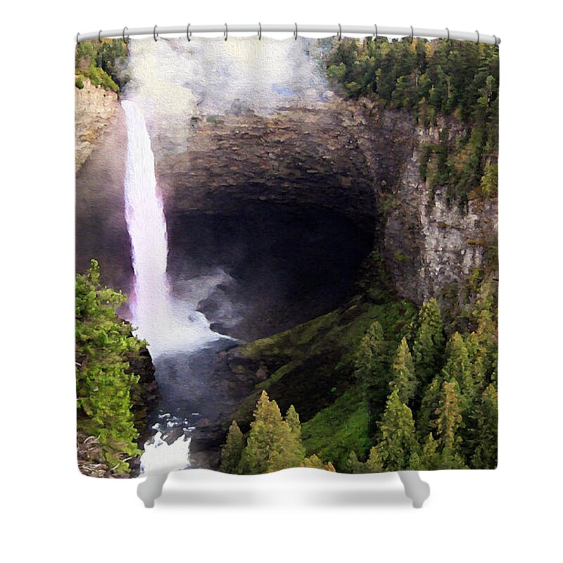 Canada Shower Curtain featuring the photograph Helmcken Falls BC by Kathy Bassett