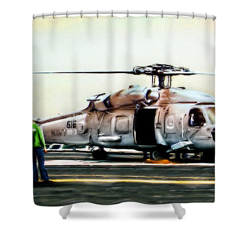 Rescue Shower Curtain featuring the photograph HH-60H Rescue Hawk by Weston Westmoreland