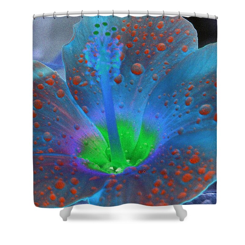 Hibiscus Shower Curtain featuring the photograph Hibiscus - After The Rain - PhotoPower 775 by Pamela Critchlow