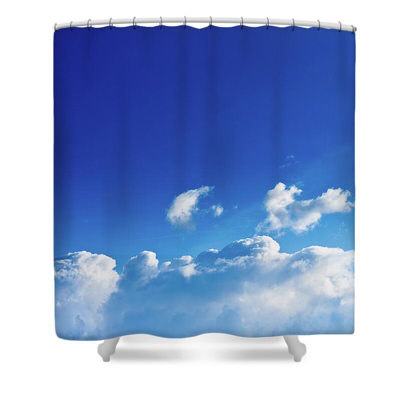 Scenics Shower Curtain featuring the photograph High Altitude Sky With Clouds by Ivanjekic
