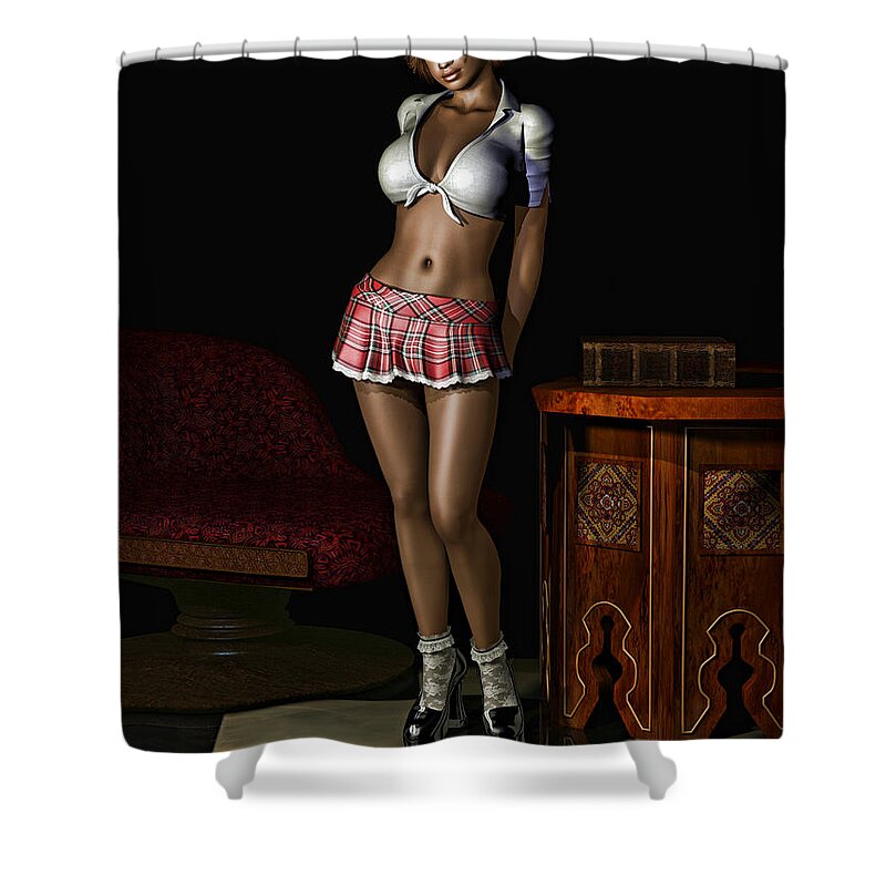 Adult Shower Curtain featuring the digital art Higher Learning by Alexander Butler