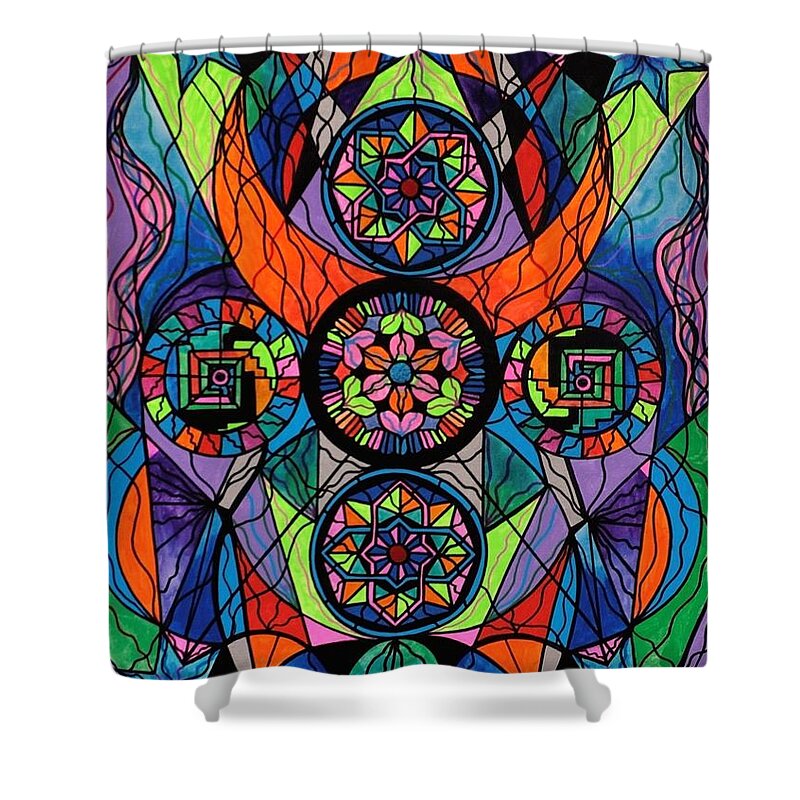 Higher Purpose Shower Curtain featuring the painting Higher Purpose by Teal Eye Print Store