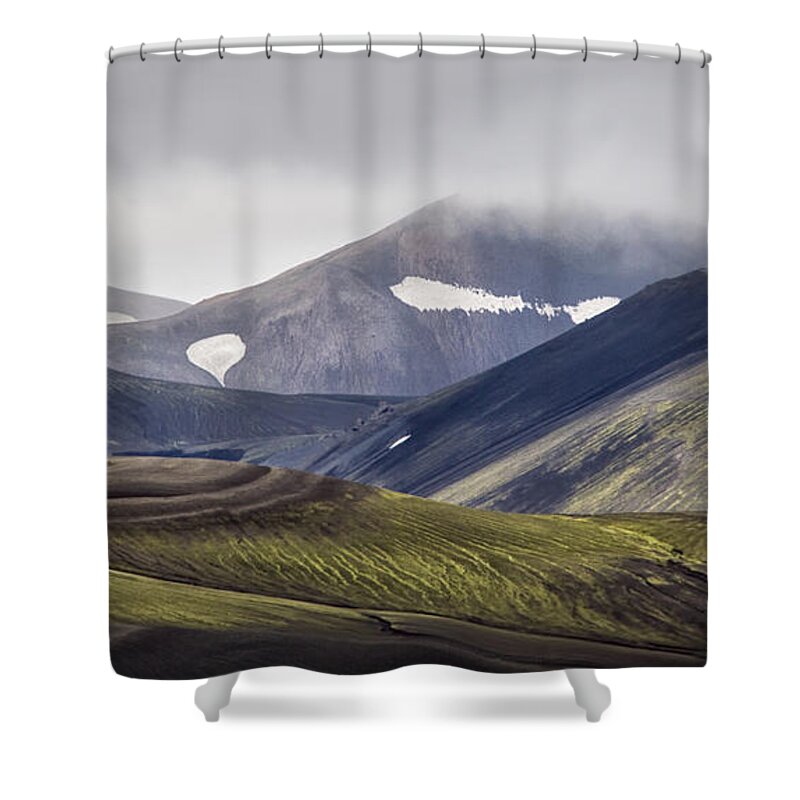 Landmannalaugar Shower Curtain featuring the photograph Highlands by Evelina Kremsdorf