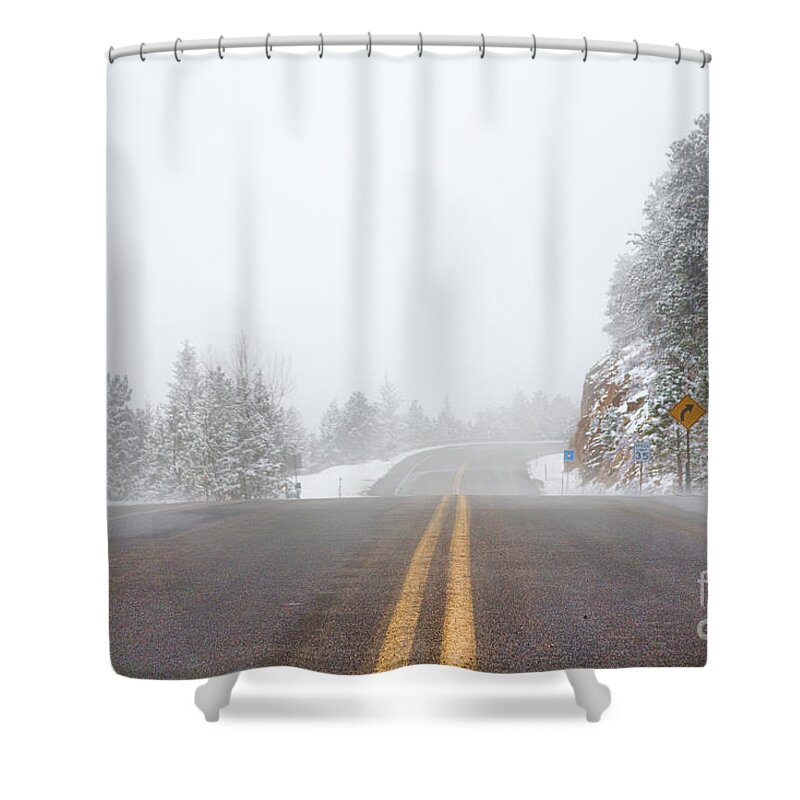 Highway Shower Curtain featuring the photograph Highway Into Heaven by James BO Insogna