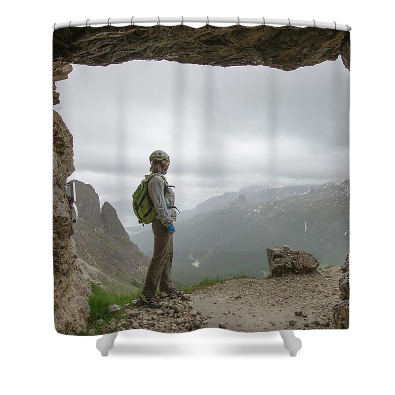 Mountain Shower Curtain featuring the photograph Hikking The Ww1 Historical Trails by Marcos Ferro