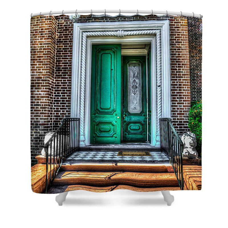 Door Shower Curtain featuring the photograph Historic Charleston SC Door by Dale Powell