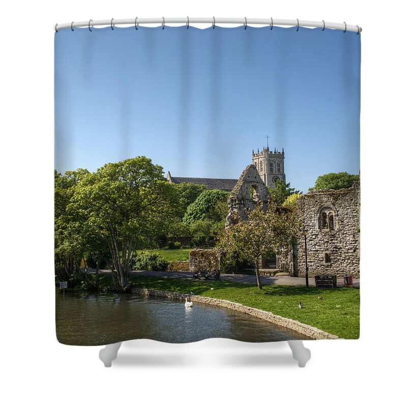 Christchurch Priory Shower Curtain featuring the photograph Historic Christchurch by Chris Day