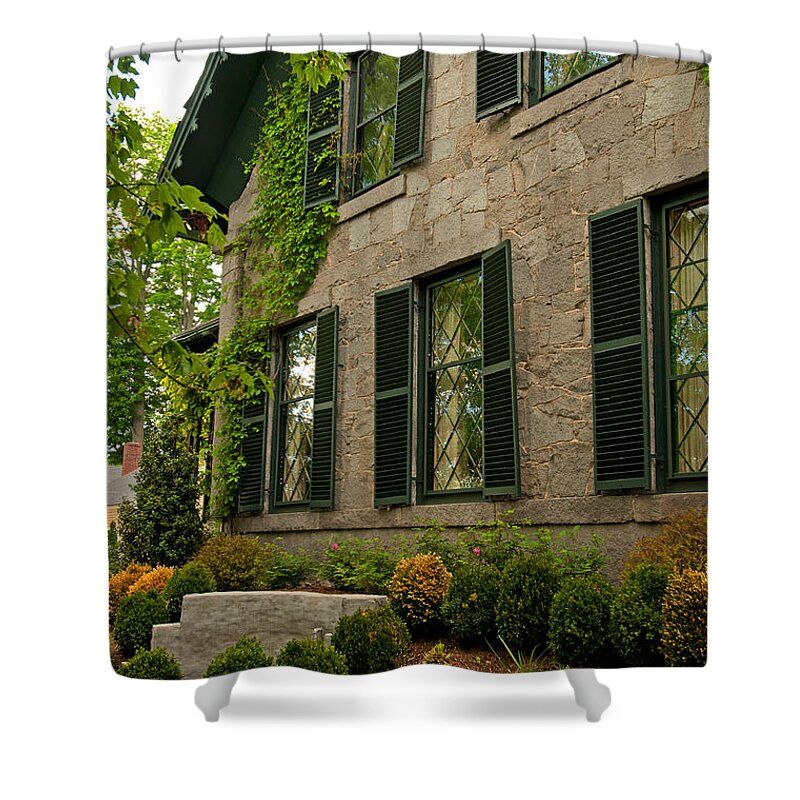 Musketaquid Shower Curtain featuring the photograph Historic Concord Home by Paul Mangold