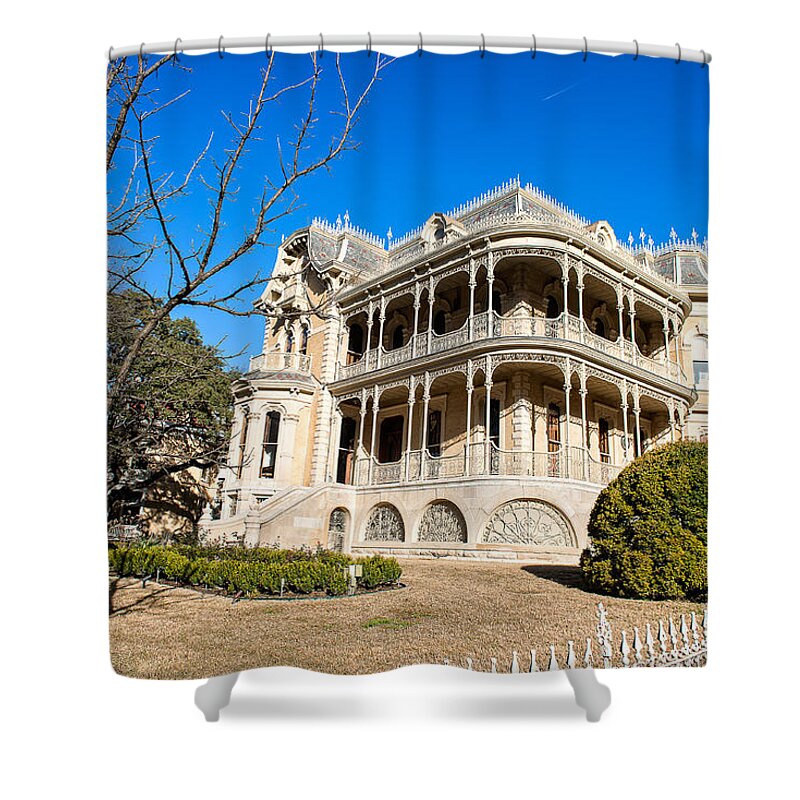 Austin Shower Curtain featuring the photograph Historic home by John Johnson