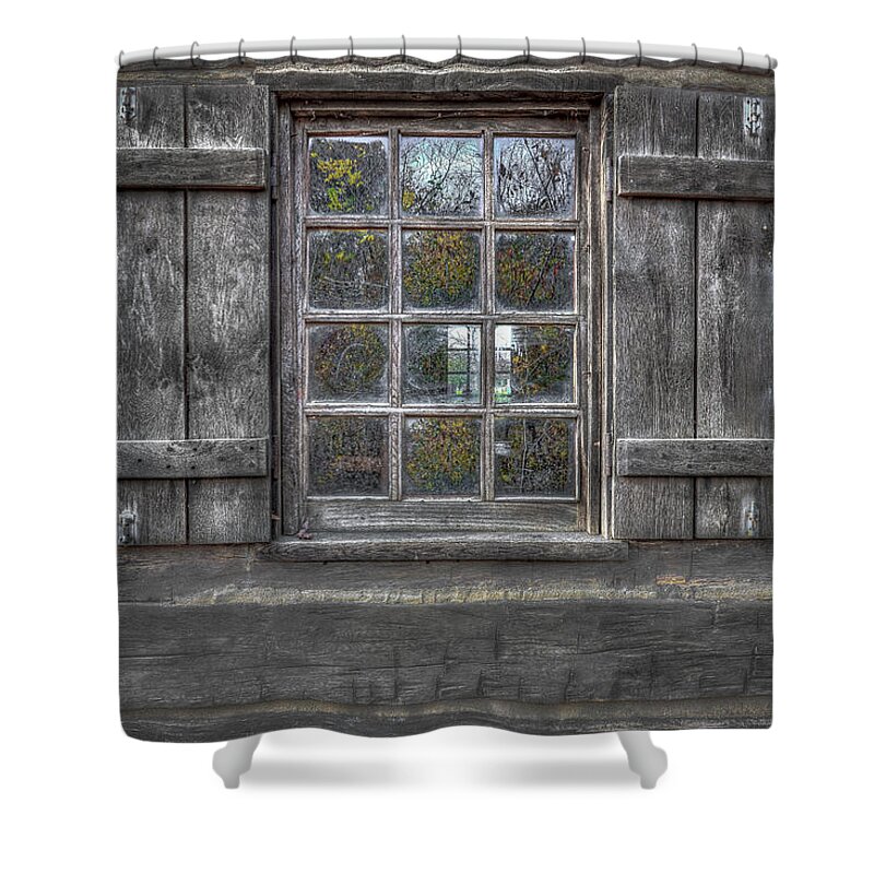 Alps Shower Curtain featuring the photograph Historical Window by Peter Lakomy