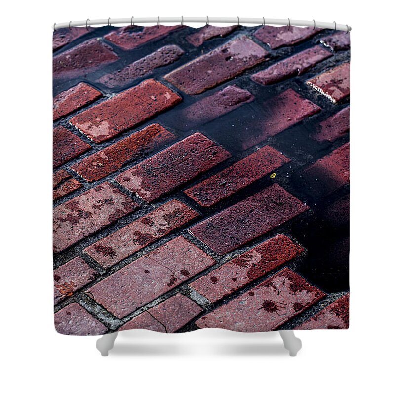 Andrew Pacheco Shower Curtain featuring the photograph Hit The Bricks by Andrew Pacheco
