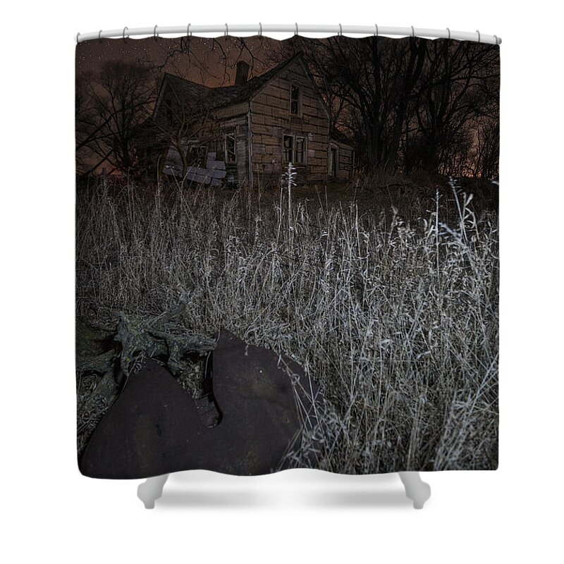 Dark Places Shower Curtain featuring the photograph Hitch by Aaron J Groen