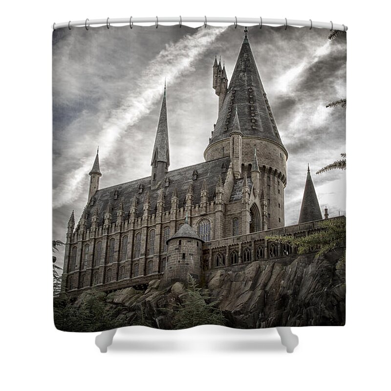 Orlando Shower Curtain featuring the photograph Hogwarts Castle by Linda Tiepelman