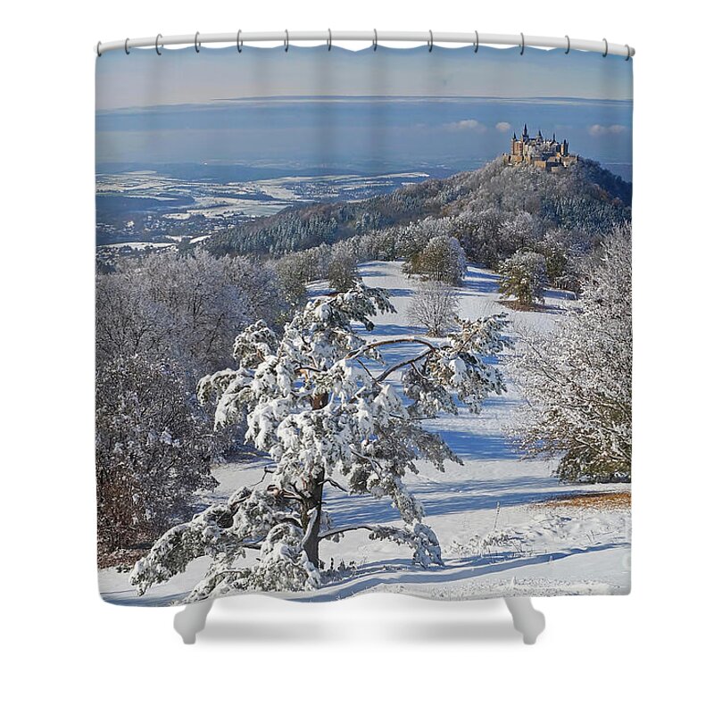 Landscape Shower Curtain featuring the photograph Hohenzollern Castle 2 by Rudi Prott
