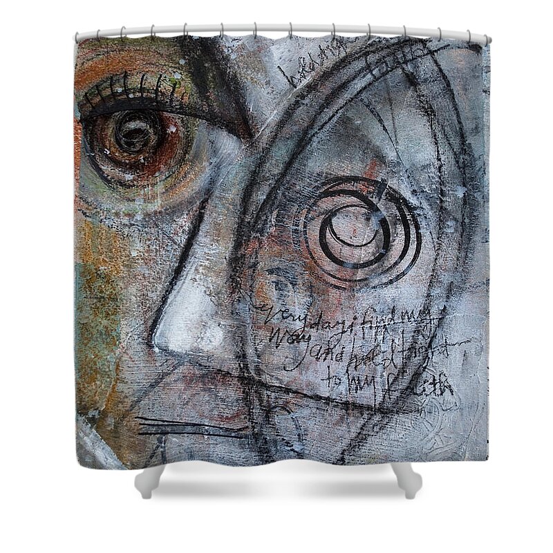 Faith Shower Curtain featuring the painting Hold Tight to my Faith by Laurie Maves ART
