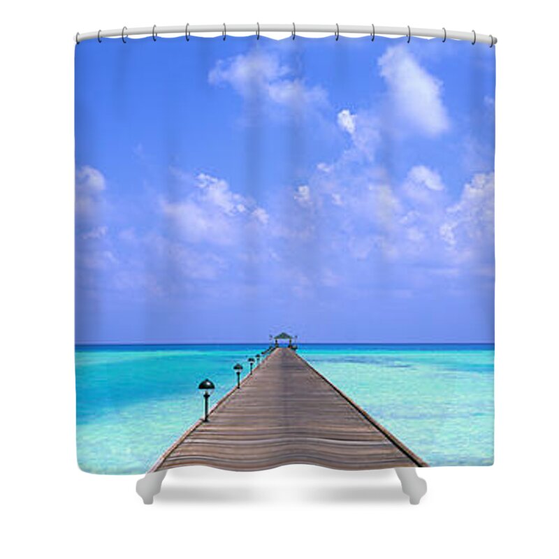 Photography Shower Curtain featuring the photograph Holiday Island Maldives by Panoramic Images