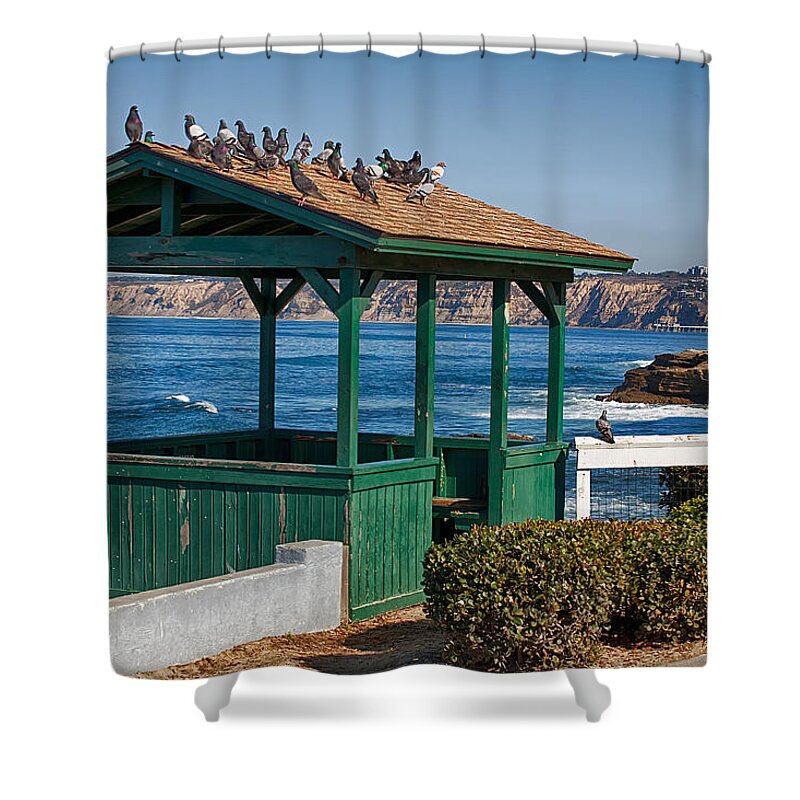 California Shower Curtain featuring the photograph Home by the Sea by Peter Tellone