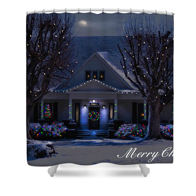 Home Shower Curtain featuring the photograph Home for Christmas by Bonnie Willis
