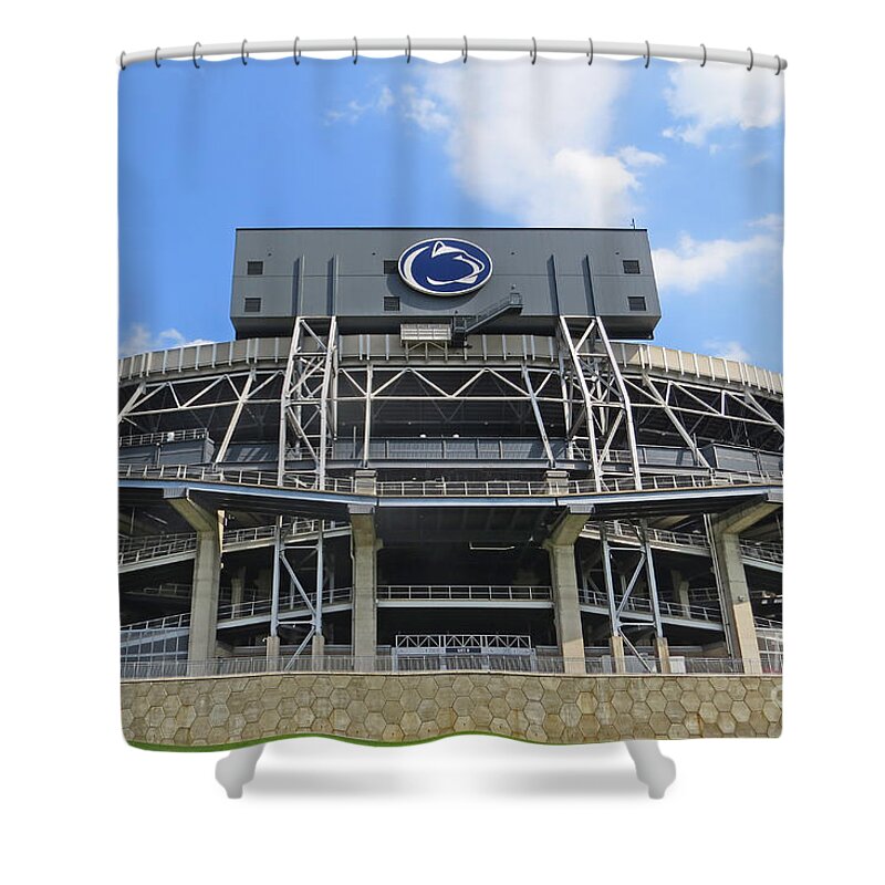 Beaver Stadium Shower Curtain featuring the photograph Home Of The Lions by Dawn Gari
