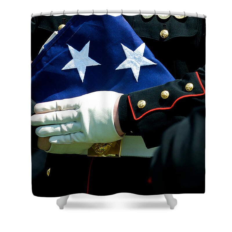 Flag Shower Curtain featuring the photograph Honor by David Kay