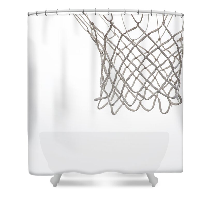 Basketball Shower Curtain featuring the photograph Hoops by Karol Livote