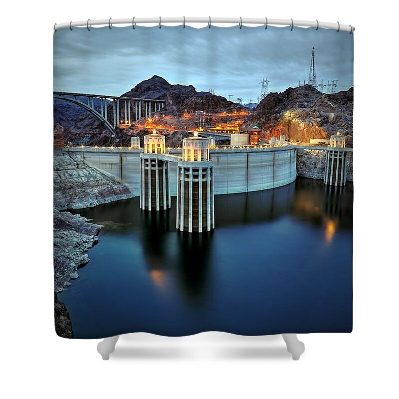 Hoover Dam Shower Curtain featuring the photograph Hoover Dam by Mark Ross