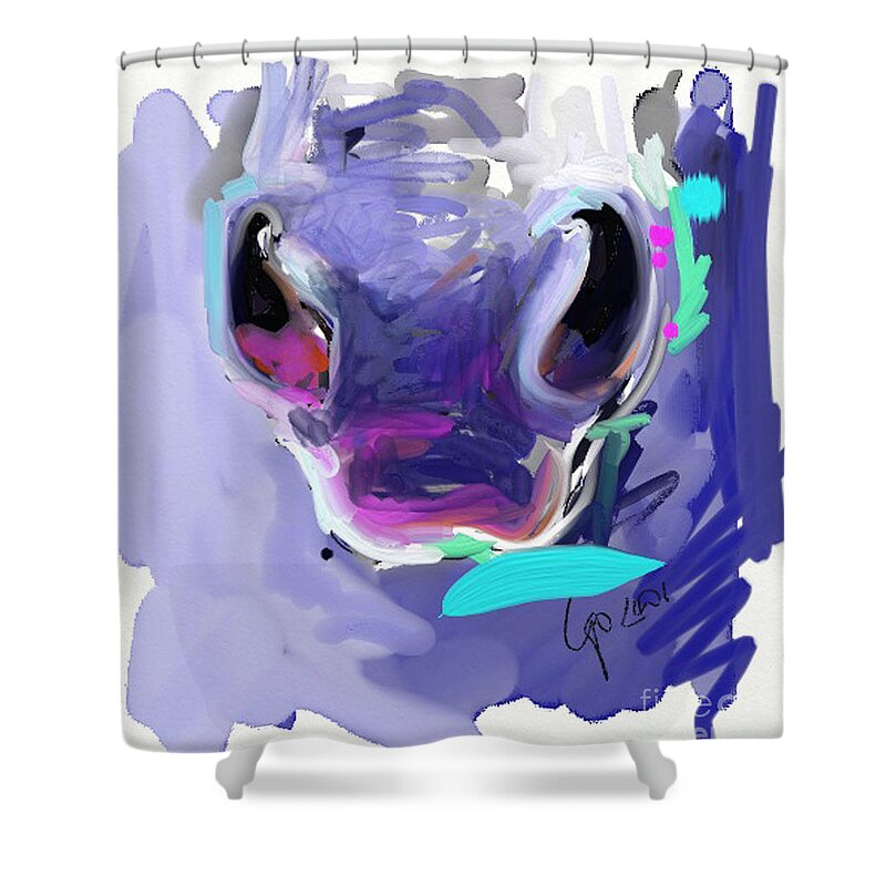 Horse Shower Curtain featuring the painting Horse Nose by Go Van Kampen