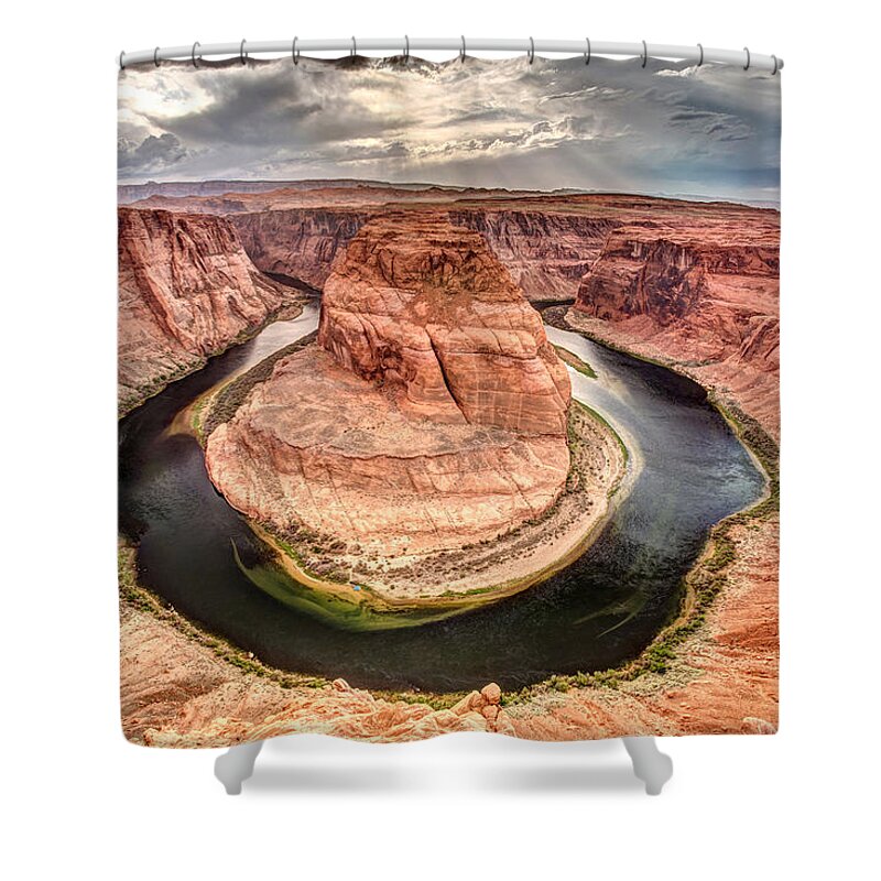 Horse Shoe Bend Shower Curtain featuring the photograph Horse Shoe Bend by Pierre Leclerc Photography
