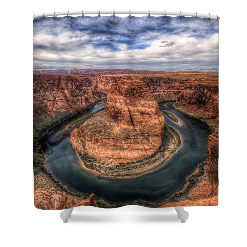 Granger Photography Shower Curtain featuring the photograph Horseshoe Bend by Brad Granger