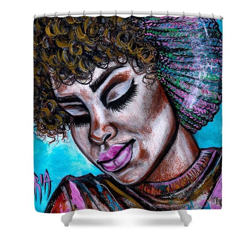 Artbyria Shower Curtain featuring the photograph Hue-Ti-Ful Girl by Artist RiA