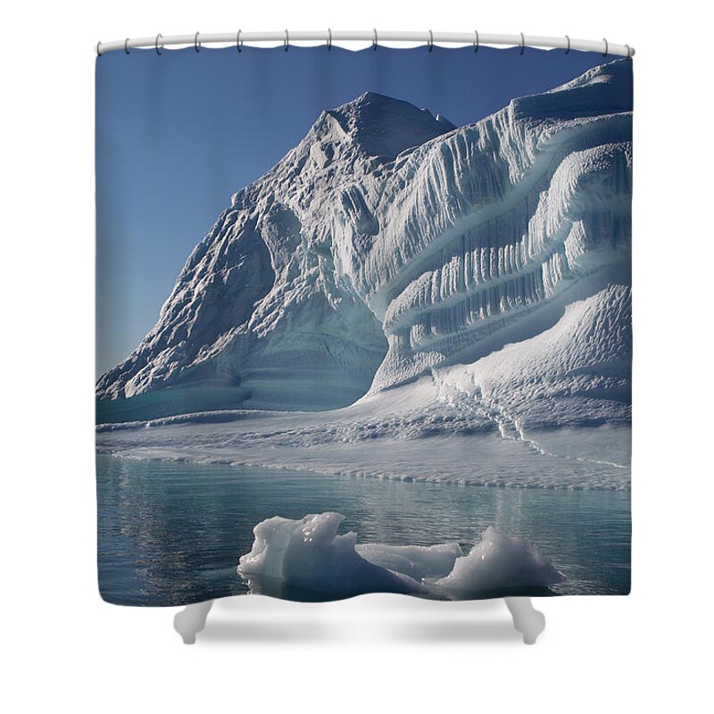 Tranquility Shower Curtain featuring the photograph Huge Iceberg In Sunshine by Richard Mcmanus