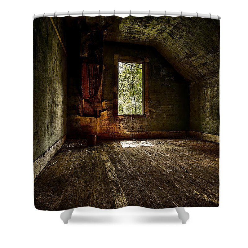 Architecture Shower Curtain featuring the photograph Hunted House in the Daylight by Jakub Sisak