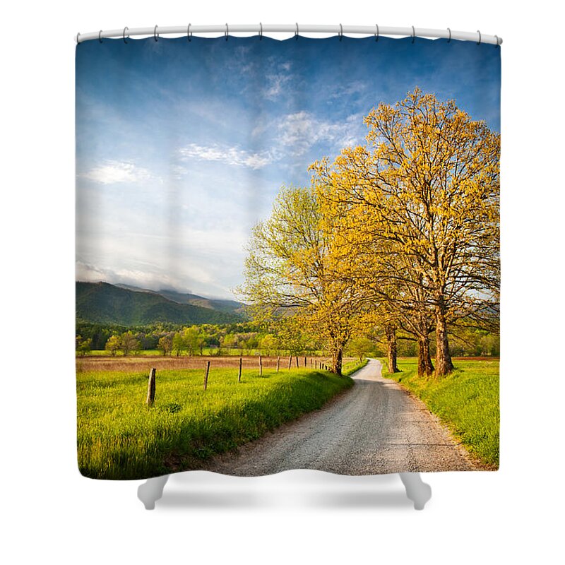Spring Shower Curtain featuring the photograph Hyatt Lane Cade's Cove Great Smoky Mountains National Park by Dave Allen