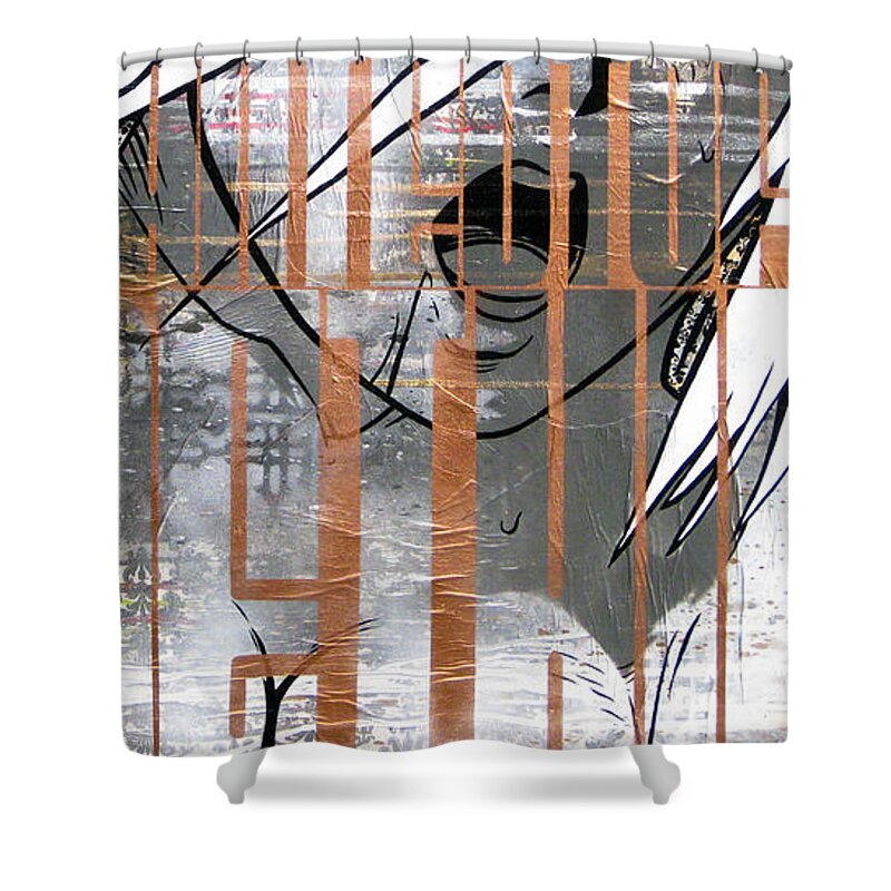 Anime Shower Curtain featuring the painting I Just Wanted To Feel Something by Bobby Zeik