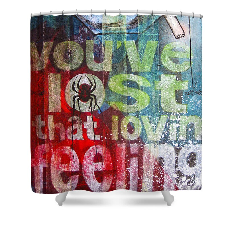 Skull Shower Curtain featuring the painting I Might Like You Better If We Slept Together by Bobby Zeik