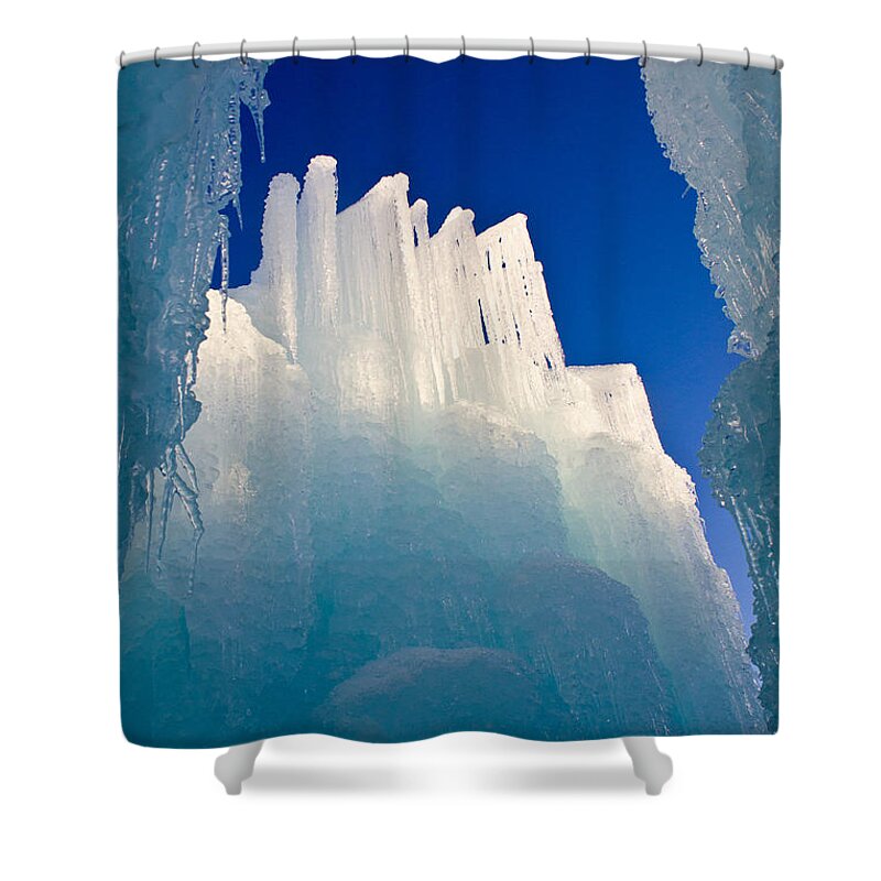 Ice Shower Curtain featuring the photograph Ice Abstract 4 by Christie Kowalski