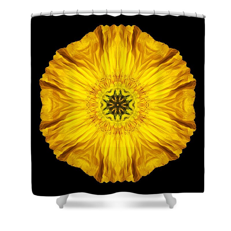 Flower Shower Curtain featuring the photograph Iceland Poppy Flower Mandala by David J Bookbinder