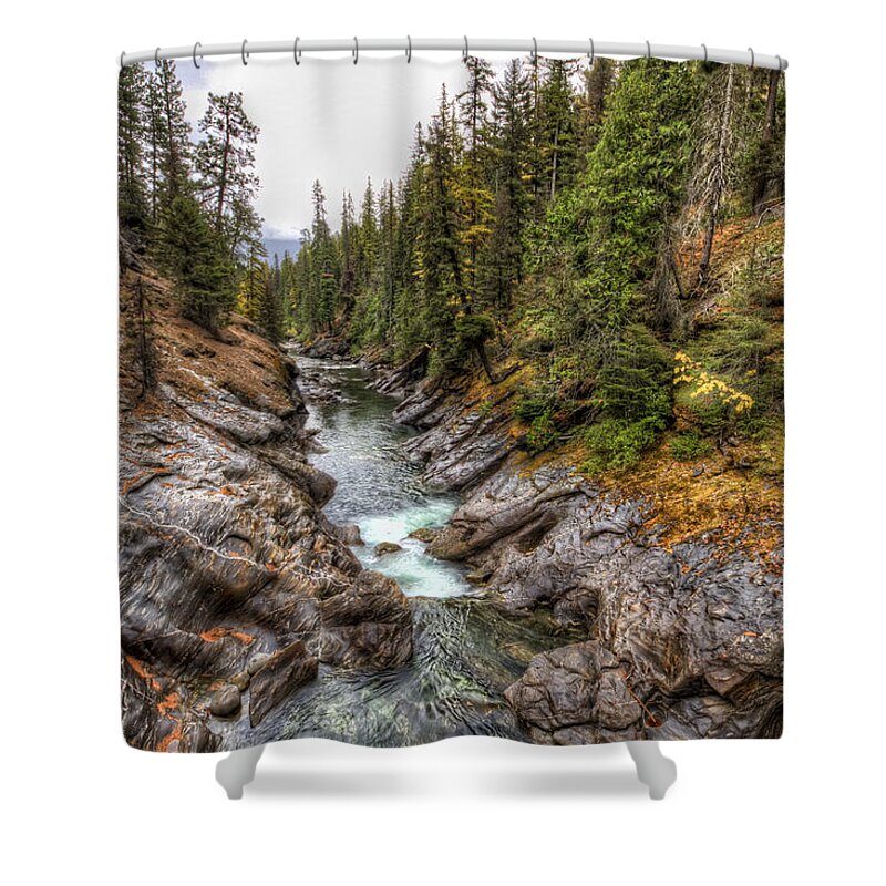 Hdr Shower Curtain featuring the photograph Icicle Gorge by Brad Granger