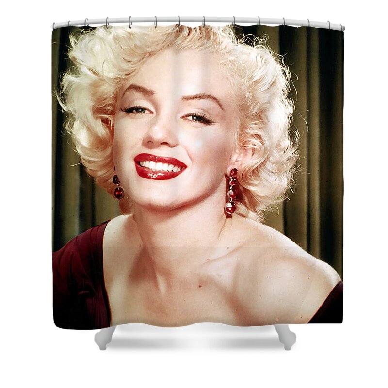 Marilyn Monroe Shower Curtain featuring the photograph Iconic Marilyn Monroe by Georgia Fowler