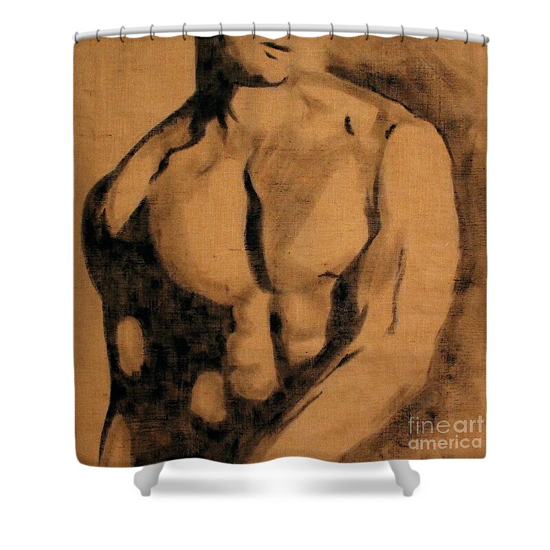 Noewi Shower Curtain featuring the painting Ignore by Jindra Noewi