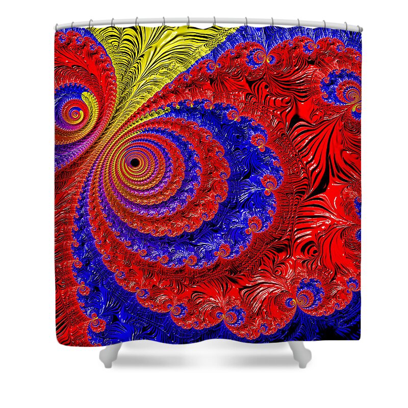 Fractal Shower Curtain featuring the digital art Illusions by HH Photography of Florida