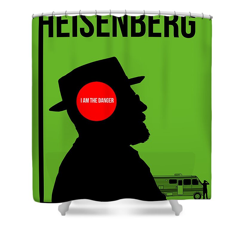 Breaking Bad Shower Curtain featuring the digital art I'm Danger Poster 1 by Naxart Studio